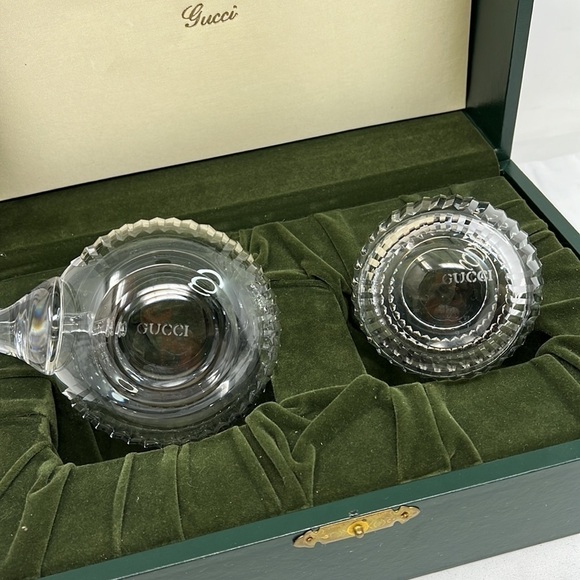Gucci Vintage Bourbon Water Cut Crystal Set in Original Velvet Box - Picture 4 of 12